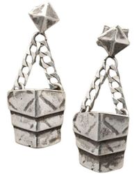 Zula Jewelry + Design - Shield Stud Drop Earrings - Lyst