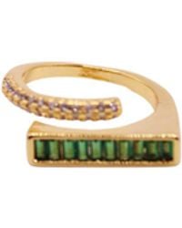 Urbane Jewelry Studio - Emerald Bar Wrap Ring - Lyst