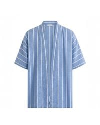 ORIGIN OF HEARTS - Valerie Nautical Stripe Kimono Shirt - Lyst