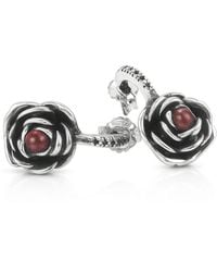 Unaloe - Sterling Rose Drop Earrings With Ruby – Earrings For – Jewelry For - Lyst