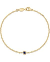 Dower & Hall - Single Sapphire Dewdrop Chain Bracelet - Lyst