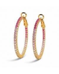 Ninemoo - Lueur Rosé E Gradient Crystal Hoop Earrings – - Lyst