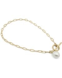 Clemence Wren - T-Bar Freshwater Pearl Bracelet - Lyst