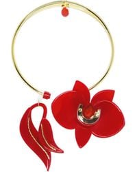 Gissa Bicalho - Acrylic Handmade Necklace Orchid Deco - Lyst