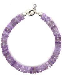 Shar Oke - Light Amethyst Heishi Beaded Bracelet - Lyst