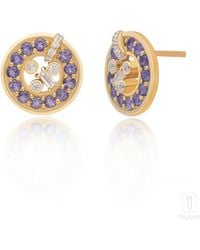 The Jewelz - Eraya Pale Fire Amethyst Stud Earrings For Her - Lyst