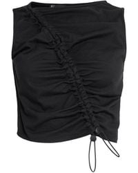 Audrey Vallens - Spades 2 Gathered Seam Vest Cotton - Lyst