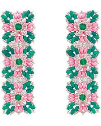 Oana Savu - Glass Beads & Lace Design Long Elegant Earrings - Lyst