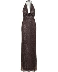 Nocturne - Off-Shoulder Sequin Embellished Maxi Dress - Lyst