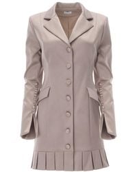 Lita Couture - Elegant Mini Dress With Buttons And Pleats - Lyst
