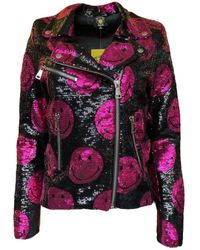 Any Old Iron - X Smiley Pink Moto Jacket - Lyst