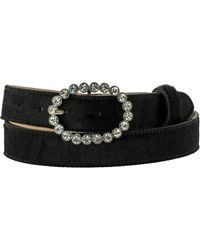 Peachy Belts Ltd - Cowhide Belt & Oval Diamante Buckle - Lyst