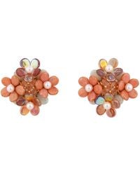 Oana Savu - Statement Beaded Flower Earrings Sterling Studs - Lyst