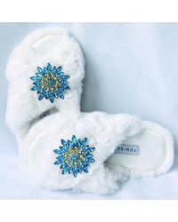 Yomisma - Eco Faux Fur Slippers – Recycled Faux Fur + Removable Brooches - Lyst