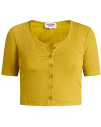 Known Supply - Cropped Button Up Shirt - Lyst