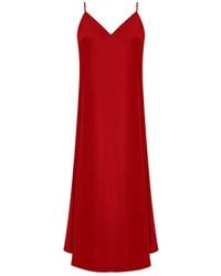 Avenue 8 - Silk Lace Midi Slip Dress - Lyst