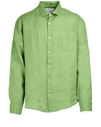 Haris Cotton - Long Sleeved Front Pocket Linen Shirt - Lyst