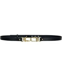 Haute Cuir - Carabiners Skinny Leather Belt - Lyst