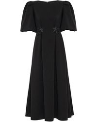 Nocturne - Balloon Sleeve Long Dress With Removal Sleeves - Lyst