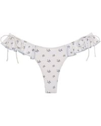 Montce - Heidi Floral Uno Ruffle Bows Bikini Bottom - Lyst