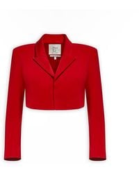 Maison sél - Cropped Woven Jacket – - Lyst