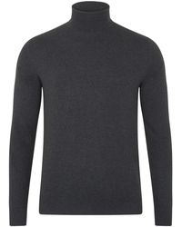 Paul James Knitwear - Ultra Fine Cotton Atwod Roll Neck Jumper - Lyst