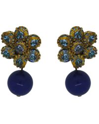 Vickisarge - Danube Flower Drop Earrings - Lyst