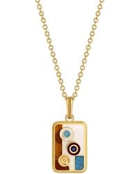 Karma and Luck - Refined Insight Two Dot Multi-Stone Mahjong Necklace - Lyst