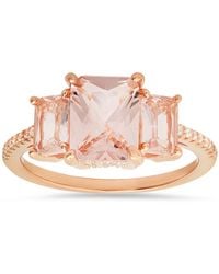 Kylie Harper - Over 3-Stone Morganite Cz Ring - Lyst