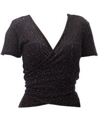 Maison Bogomil - Fine Knit Sequin Wrapped Blouse - Lyst