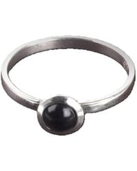 The Jewellery Store London - Round Onyx Ring - Lyst