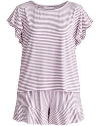 Paisie - Frill Pyjama T-Shirt And Shorts - Lyst