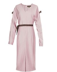 Smart and Joy - Cold Shoulder V-Neck Dress - Lyst