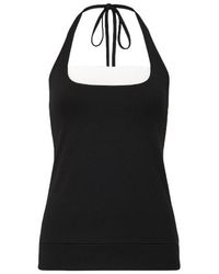 Conquista - Halter Neck Faux Layer Top - Lyst