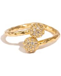 Ebru Jewelry - Radiant Majesty Diamond Adjustable Cuff Ring - Lyst