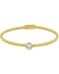Artisan - 14K Marquise Diamond Beaded Bangle Bracelet - Lyst