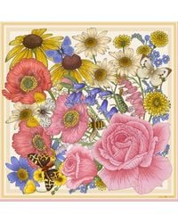 Emily Carter - The Rose & Bluebell Silk Neckerchief - Lyst