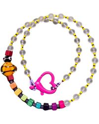 Desert Lobby - Honey – Beaded Necklace With Murano Bee & Wooden Beads - Lyst