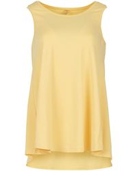 Conquista - Sleeveless Top With Rounded Hemline - Lyst