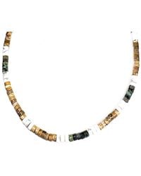 Rachel Nathan - Neutrals Mini Beaded: African, Desert Jasper, & Howlite Necklace - Lyst
