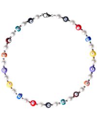 WHYAT - Hand-Painted Billiard Pearl Necklace - Lyst