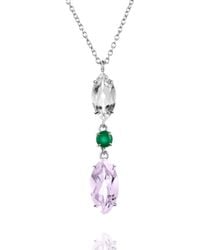 Augustine Jewels - Topaz & Amethyst & Agate Necklace - Lyst