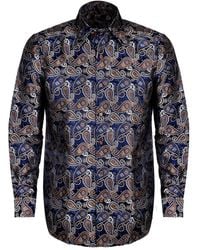 DAVID WEJ - Kensington Paisley Jacquard Shirt - Lyst
