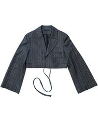 Circular Path - Samantha Crop Tie Blazer - Lyst
