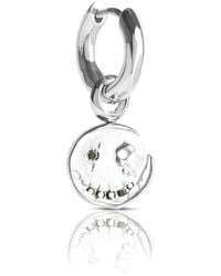 Kasun - Smile Hoop Earrings – April – Diamond - Lyst