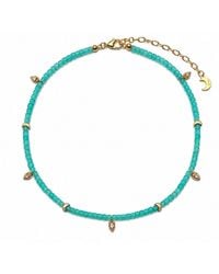 Aurozia - Lotus Within Vermeil Starlit Moon Amazonite Choker Necklace & Bracelet - Lyst