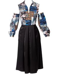 Maison Bogomil - Enchanting Dress With Print And A Satin Skirt - Lyst