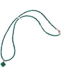 Urbane Jewelry Studio - Lucky Malachite Clover Necklace - Lyst