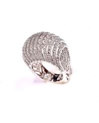 Mineralgems•Studio - Gallery Ring With Cubic Zirconia - Lyst