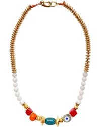 Smilla Brav - Evil Eye Necklace Mandarin - Lyst